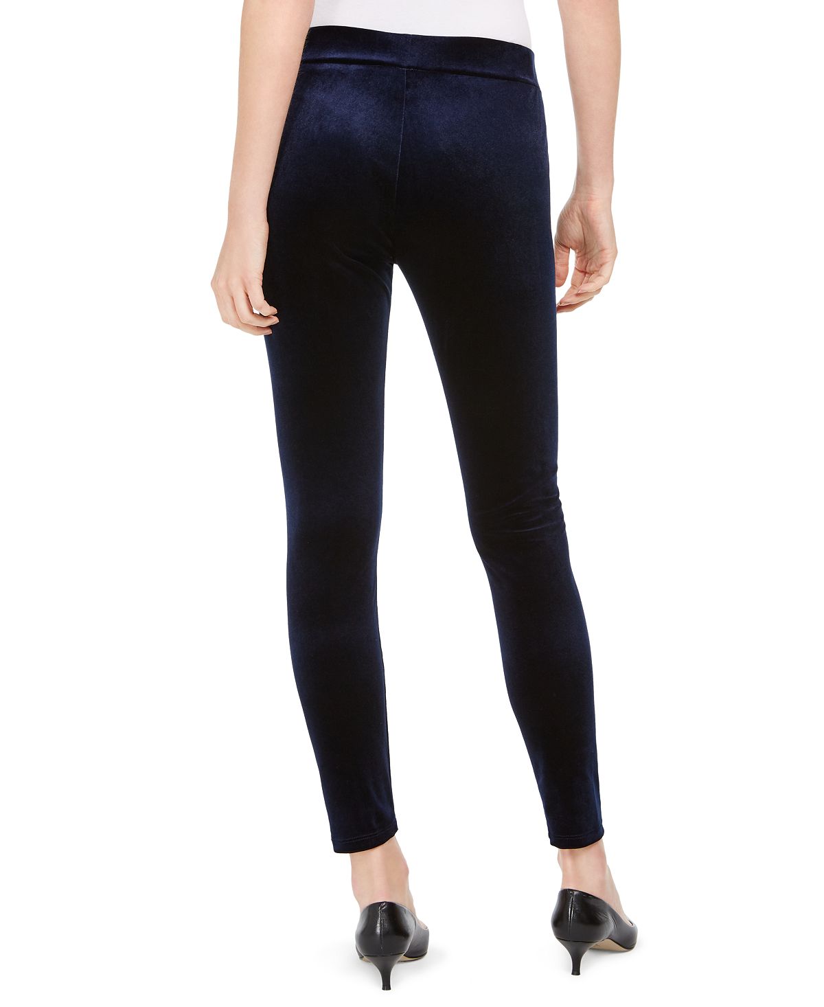 JM Collection Women's Velvet Leggings Black Size Petite S