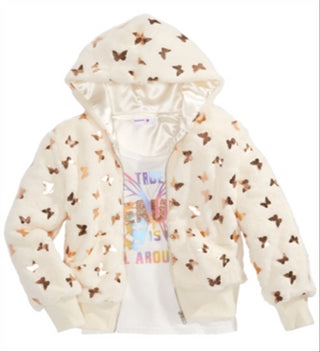 Beautees Big Girls 2-Pc. Butterfly Jacket & Beauty Tank Top Set - White White Size Small