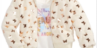 Beautees Big Girls 2-Pc. Butterfly Jacket & Beauty Tank Top Set - White White Size Small