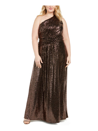 Calvin Klein Women's Sleeveless Full Length Sheath Dress Black Size 16W