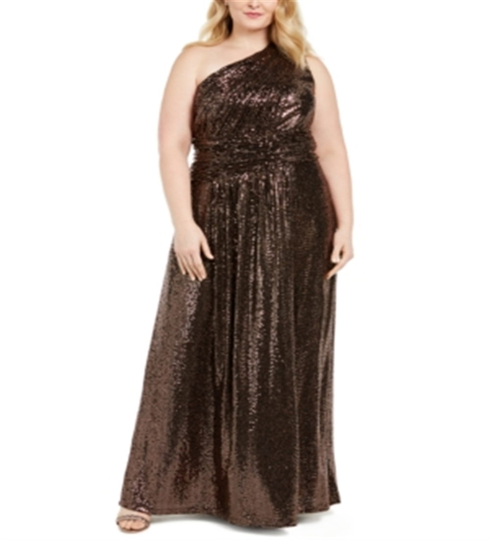 Calvin Klein Women's Sleeveless Full Length Sheath Dress Black Size 16W