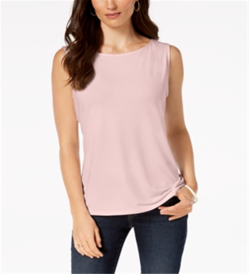 Charter Club Women's Boat Neckline Top  - Ballet Ribbon Pink Size XL