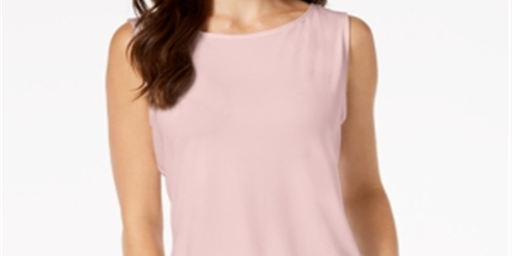 Charter Club Women's Boat Neckline Top  - Ballet Ribbon Pink Size XL
