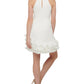 Guess Women's  Pleated Sleeveless Halter Short Ruffled Dress Size White Size 10