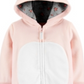 Carter's Girls' Jumpsuits Pink - Pink & Gray Floral Bear Ears Hooded Fleece Playsuit Infant Pink Size 12MOS