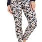 Charter Club Petite Floral Printed Bristol Skinny Ankle Jeans Black Size 2P