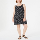 Style & Co Women's  Petite Flounce-Top Tank Dress  Black Size  Petite S