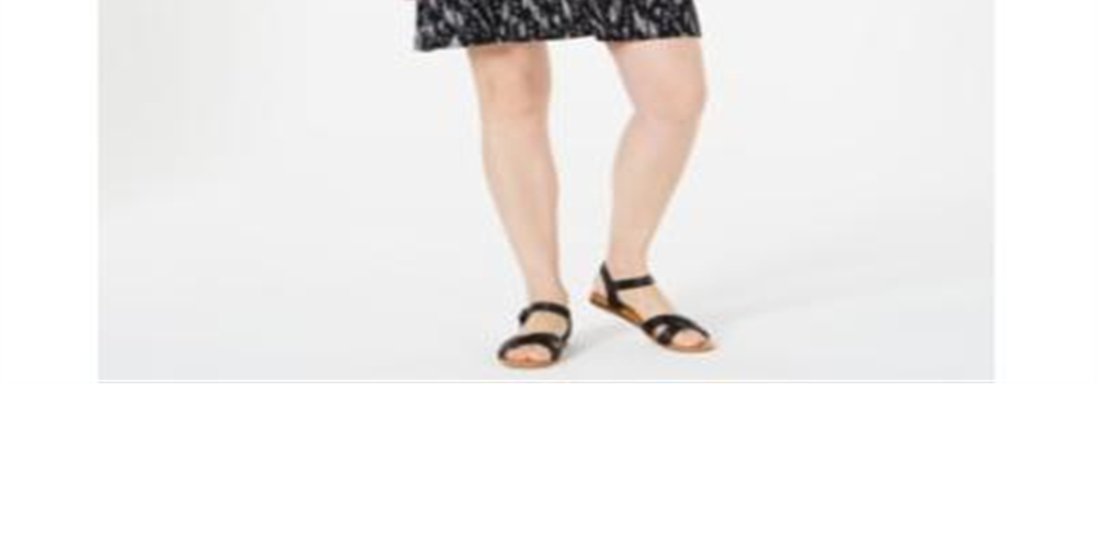 Style & Co Women's  Petite Flounce-Top Tank Dress  Black Size  Petite S