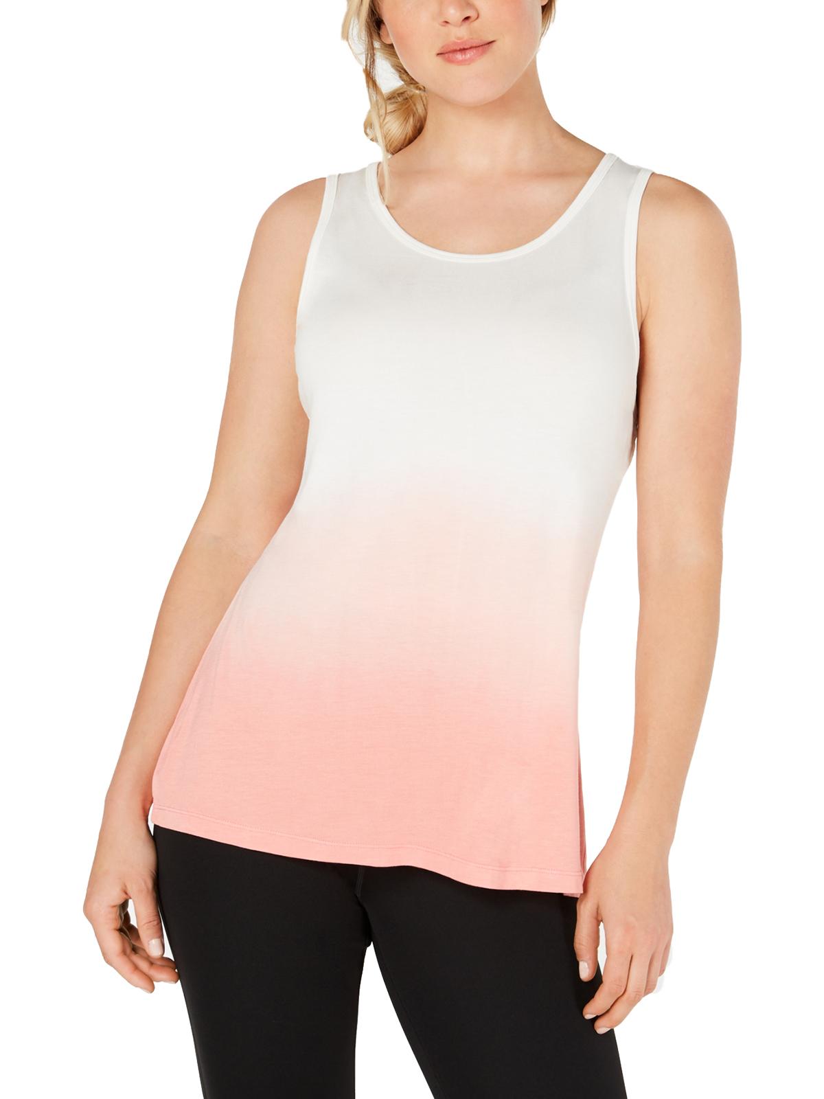 Ideology Women's Dip Dye Fitness Tank Top Pink Size M