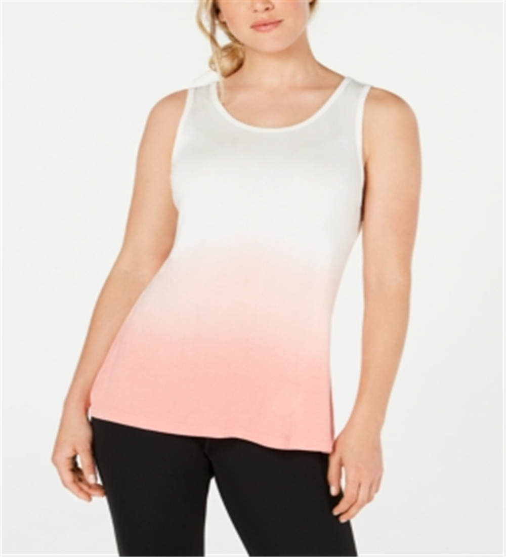 Ideology Women's Dip Dye Fitness Tank Top Pink Size M