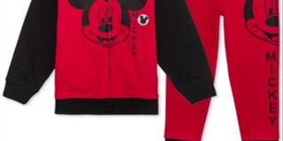 Disney Little Boy's Mickey Mouse 2 Pc  Hoodie & Joggers Set Red Size 7