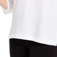 JM Collection Women's Crinkle Button Neck Top White Size XX-Large