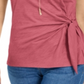Style & Co Women's Side Tie Top Pink Size XX-Large