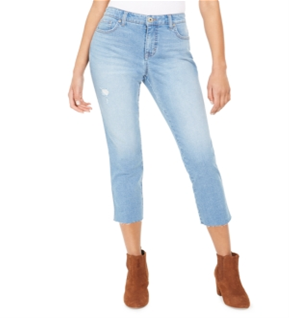 Style & Co Women's  Straight-Leg Cropped Denim Jeans  Blue Size 6