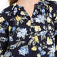 Charter Club Women's Floral-Print Georgette Blouse  Blue Size XL