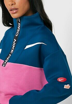 Nike Women's Pro Dry Pullover Blue Size Large