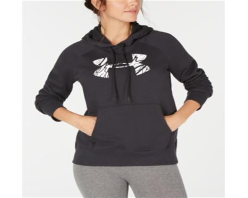Under Armour Women's Rival Logo Fleece Hoodie Black Size Medium