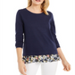 Charter Club Women's Layered-Look Top  Blue Size Medium