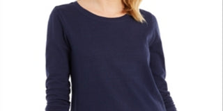 Charter Club Women's Layered-Look Top  Blue Size Medium