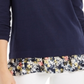 Charter Club Women's Layered-Look Top  Blue Size Medium