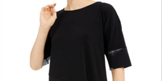 Alfani Women's Asymmetrical Top Black Size XX-Large