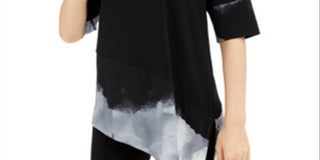 Alfani Women's Asymmetrical Top Black Size XX-Large