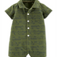 Carter's Baby Boy's Rescue Vehicle-Print Cotton Romper Green Size Newborn
