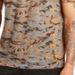 INC International Concepts Men's T-Shirt Crewneck Camo Tiger Graphic Tee Orange Size XX-Large