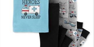 Carter's Baby Boy's 4 Pc Heroes Never Sleep Cotton Pajamas Set -Gray Size 6 Months