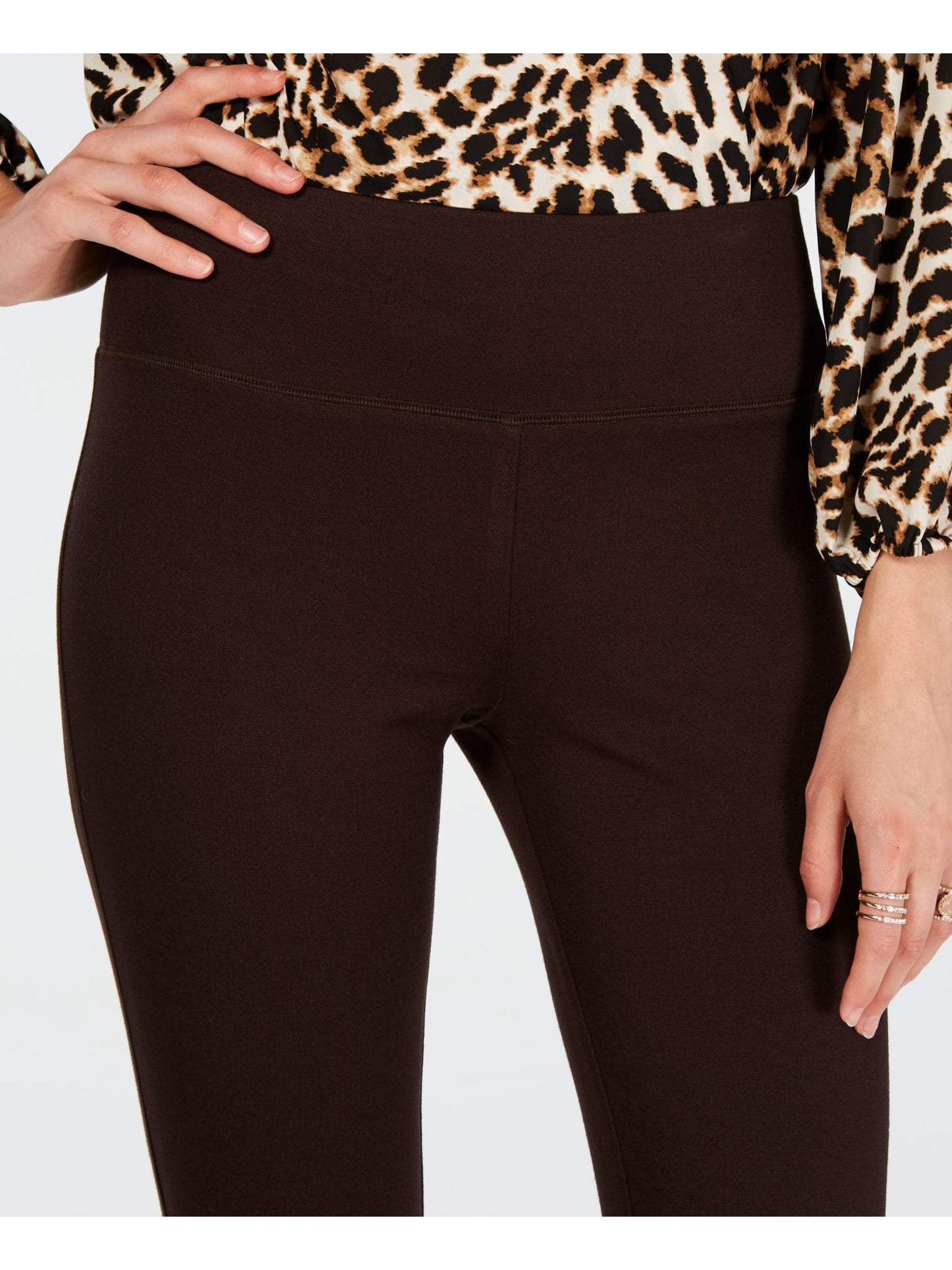 INC International Concepts Women's Seamless Leggings Brown Size 2 Petite