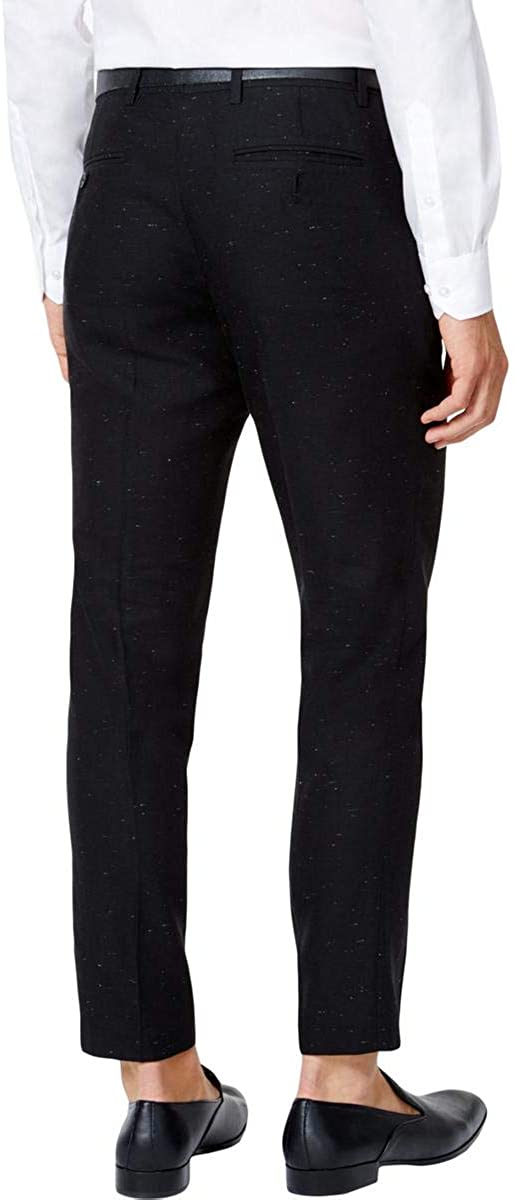 INC International Concepts Men's Speckled Casual Trouser Pants Black Size 38X30