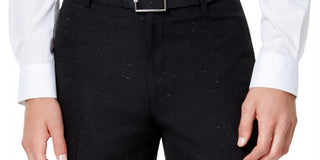 INC International Concepts Men's Speckled Casual Trouser Pants Black Size 38X30