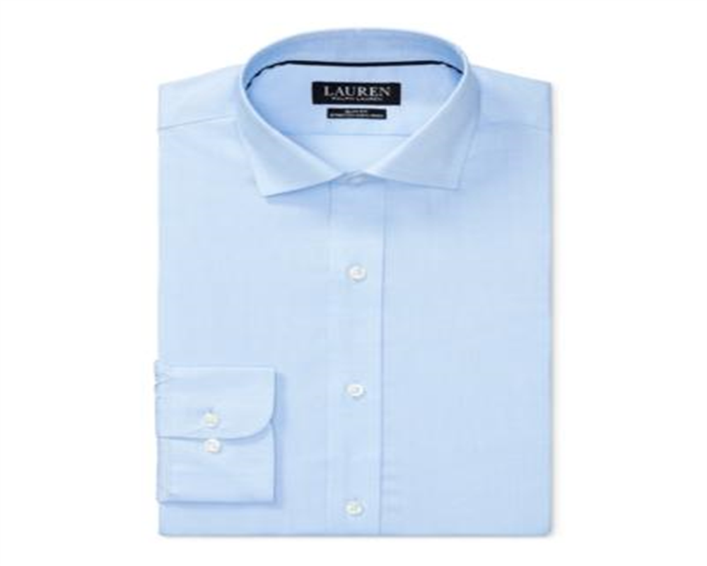 Lauren Ralph Lauren Men's Slim-Fit Stretch Dress Shirt Blue Size 14.5X32-33