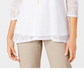 JM Collection Women's  Petite Overlay Necklace Top Bright White Size Petite S