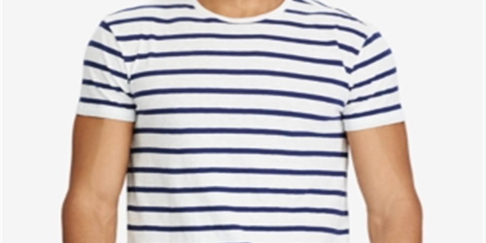 Ralph Lauren Men's Classic Striped Basic T-Shirt Black Size -XL