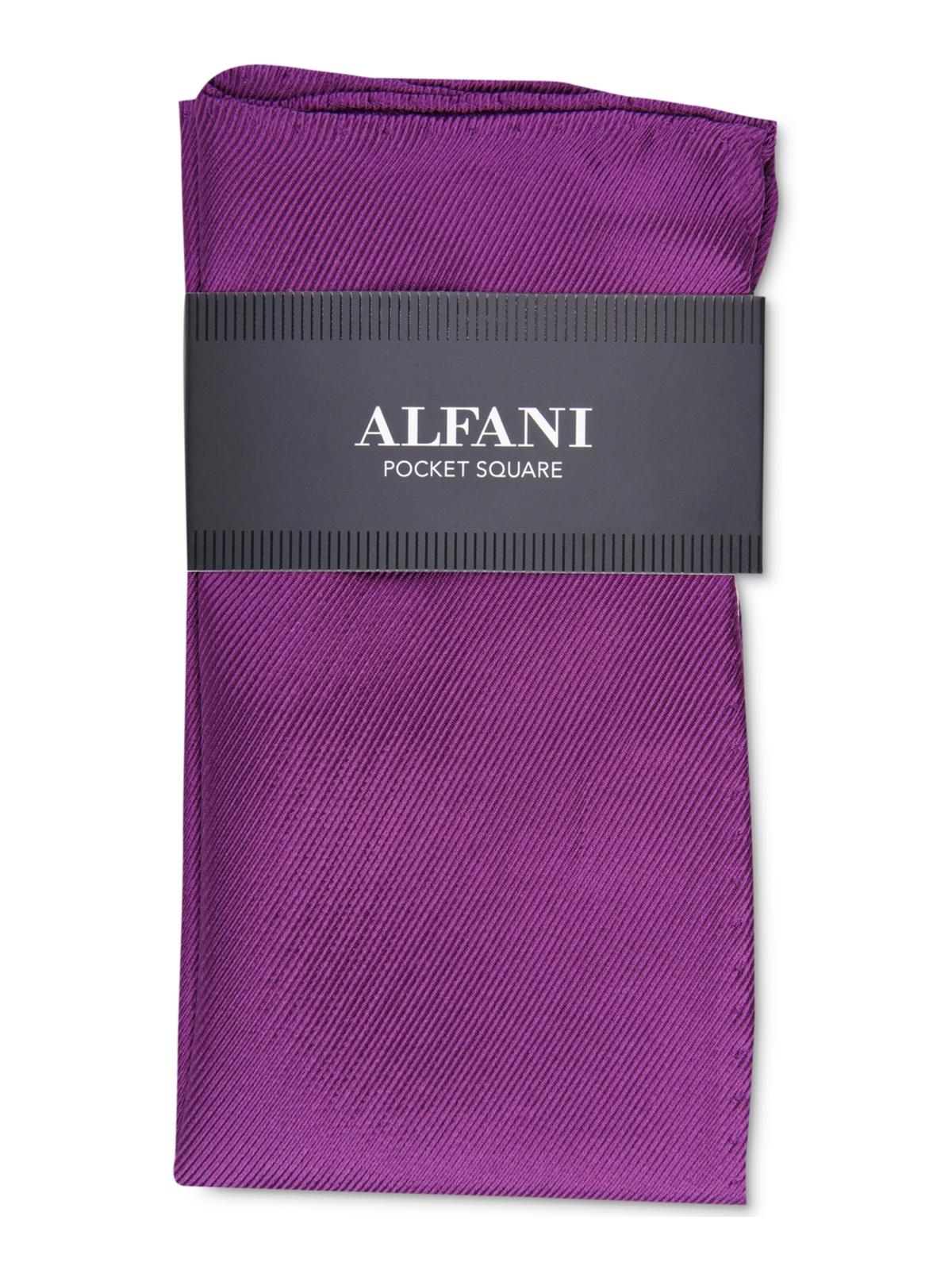 Alfani Men's Silk Twill Pocket Square Pink Size Regular