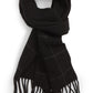 Scarf One Reversible Windowpane Plaid Black One Size