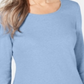 Karen Scott Women's 3/4-Sleeve Top  Waterfall Blue Size Small