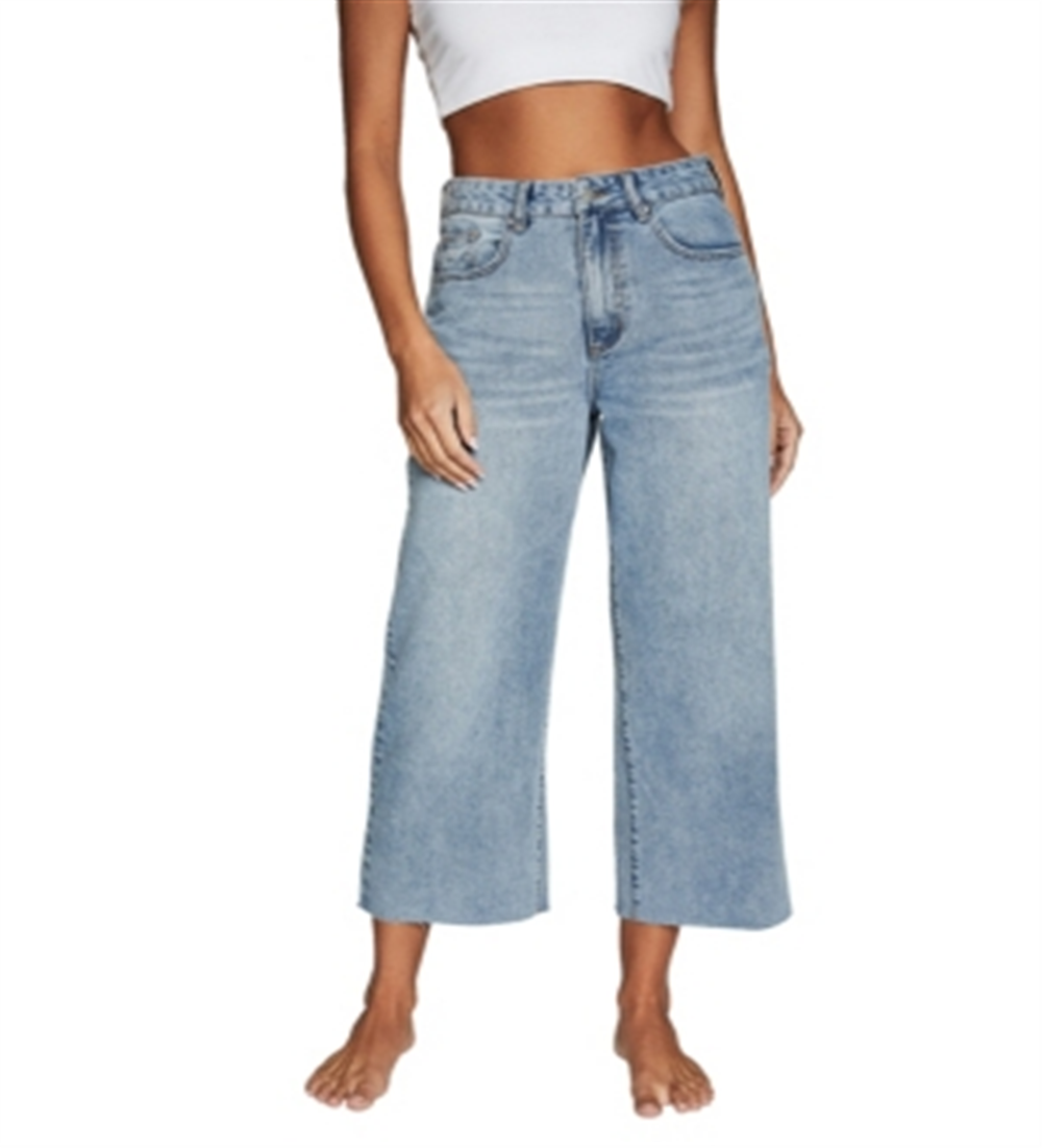 Cotton on Women's Wide Leg Cropped Jean Blue Size 8