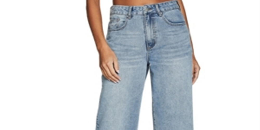 Cotton on Women's Wide Leg Cropped Jean Blue Size 8