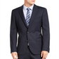 Hugo Men's Slim-Fit Navy Blue Stripe Suit Jacket Size 46
