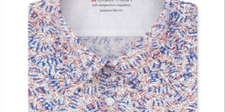 Calvin Klein Men's Extreme Slim Fit Printed Dress Shirt Red Size S (14-14/5)