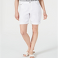 INC International Concepts Women's Denim Bermuda Shorts White Size 0