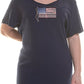 Karen Scott Women's Flag Graphic T-shirt Blue Size Petite XL