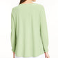Alfani Women's Neckline Cutout Ring Hardware Top Green Size X-Large