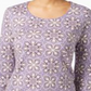 Karen Scott Women's Printed Top Purple Size PP