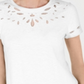 Charter Club Women's Cutout Cotton T-Shirt White Size Large