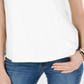 Charter Club Women's Cutout Cotton T-Shirt White Size Large