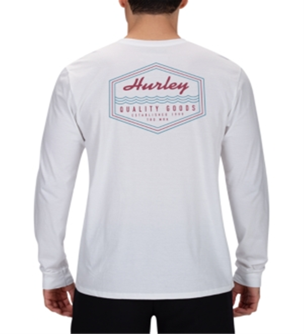 Hurley Men's Scripps Premium Logo Graphic T-Shirt White Size XXL