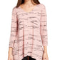 Alfani Women's Printed V Neck Top Pink Size Large